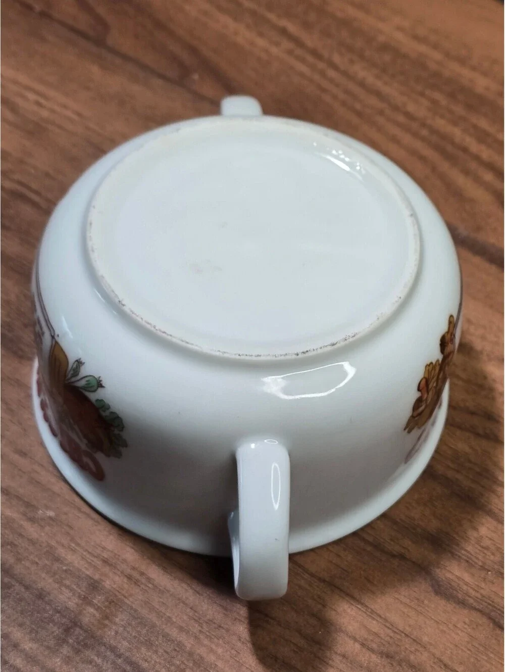 Vintage Chicken Soup Ceramic Soup Bowl with Handles
